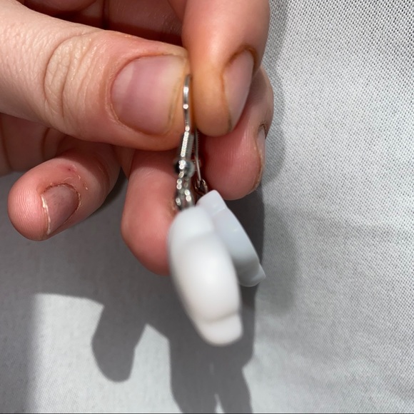 White/Blue 1pair Cloud Drop Earrings - Picture 4 of 8